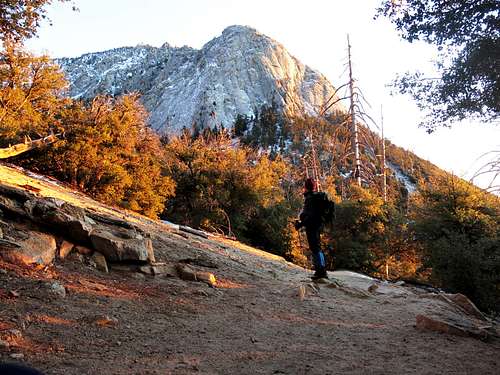 Our home turf, Tahquitz Rock in the late fall.