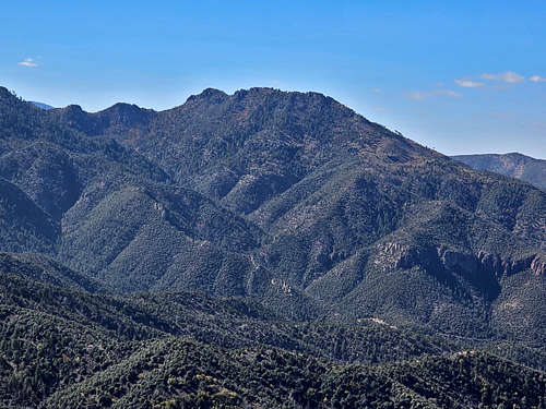 Zoomed view of Ida Peak