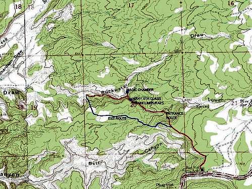 Map showing the South Fork...