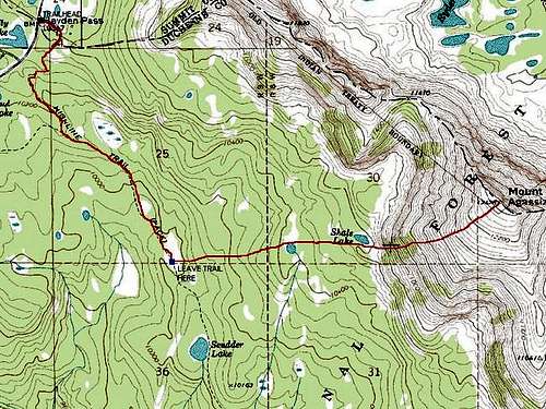 Map of the West Face Direct...