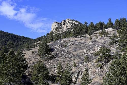 View of Arthur's Rock from trail.