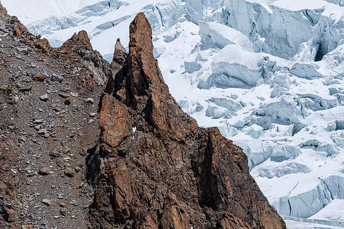 eroded slope and the k2 glaciar