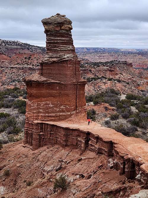Lighthouse Peak in Palo Duro Canyon as viewed from South Lighthouse Peak