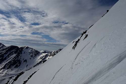 View from top of couloir.