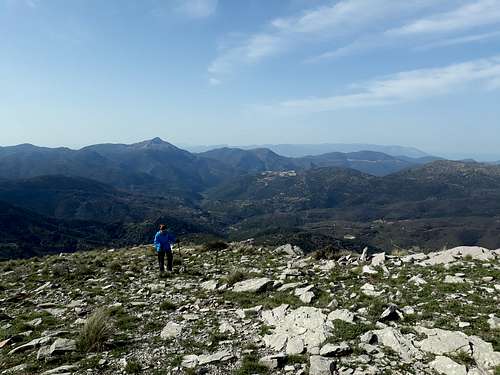 View NW from the ridge of Lykaion (1,421m)