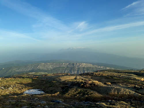Minor ridge of Kissavos, Olympus (2,917m) visible in the background