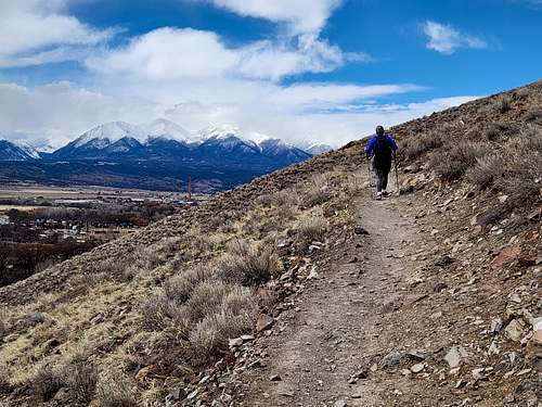 Hiking up Tenderfoot Hill