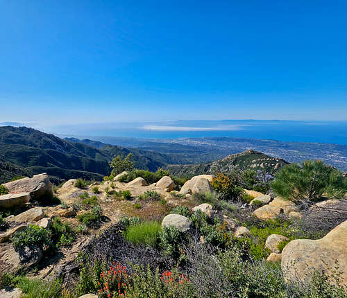 Looking south from the summit of La Cumbre Peak