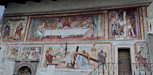 Wonderful frescoes from the 1600s, SS Filippo and Giacomo Church, Cogolo (Peio Valley)