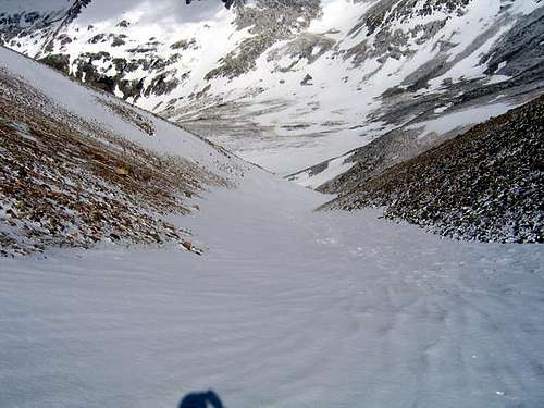Looking down the west gully...
