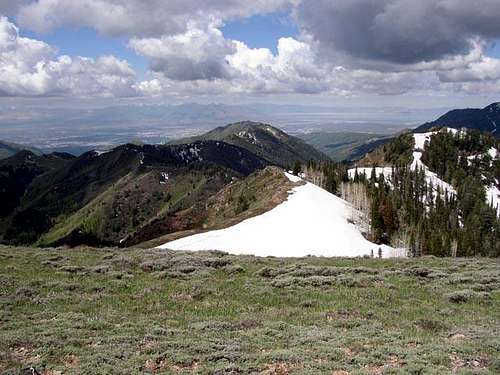 View west from summit of...