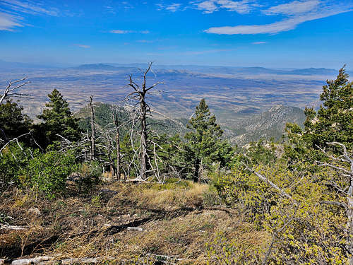 Looking west, near the summit of Miller Peak
