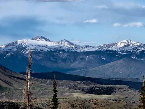 View from Mount Bross (Grand County).  Longs Peak is to the left.