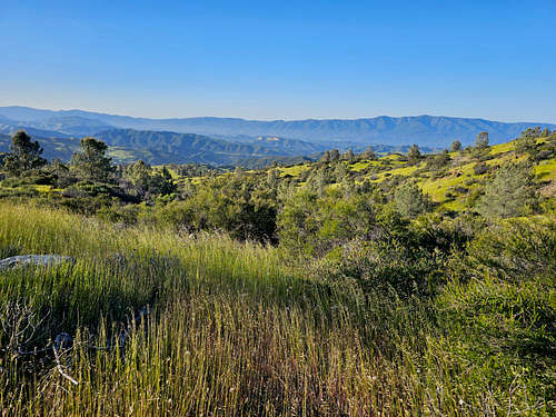 Looking southeast, Santa Ynez Peak seen