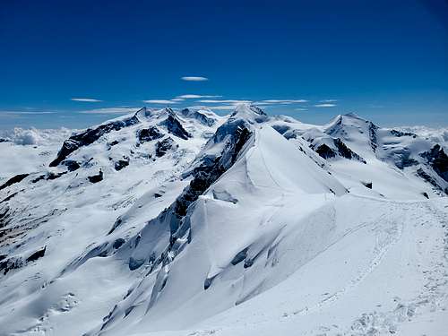 Looking east from Breithorn's summit
