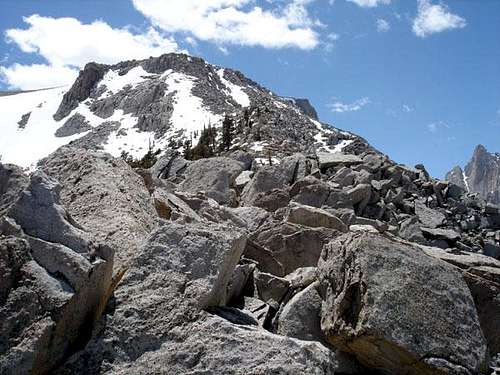 The east ridge looking toward...