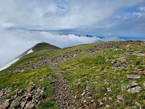 Below the summit of Gold Hill