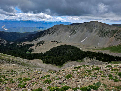 Point 12550 ft, Wheeler Peak in the distance