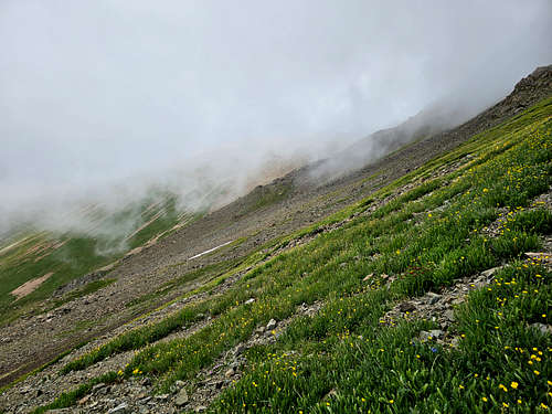 Below the 13040 ft saddle