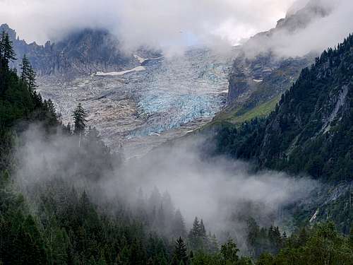 Glacier Plateau du Trient from the trail between Trident and Col de Balme