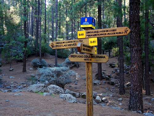 First signpost along the trail