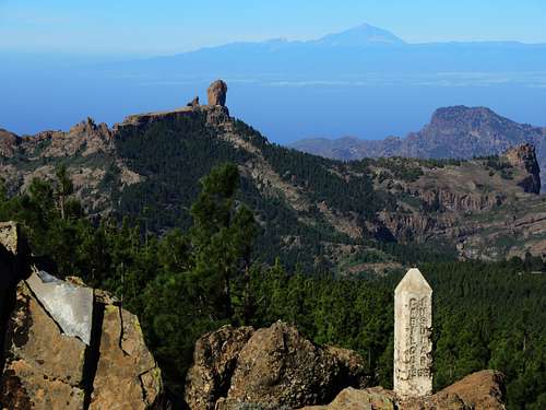 Roque Nublo and Pico de Teide on the Horizon