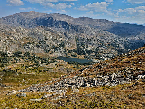 Peak 12329 ft and Lake Marion