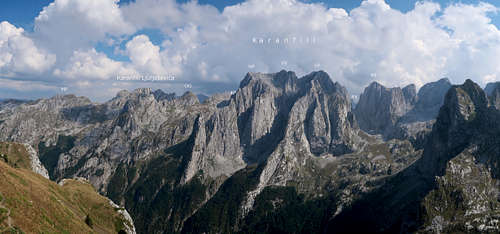 Brada-Karanfili Ridge labelled