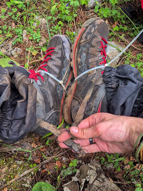 My ruined boots & gaiters.