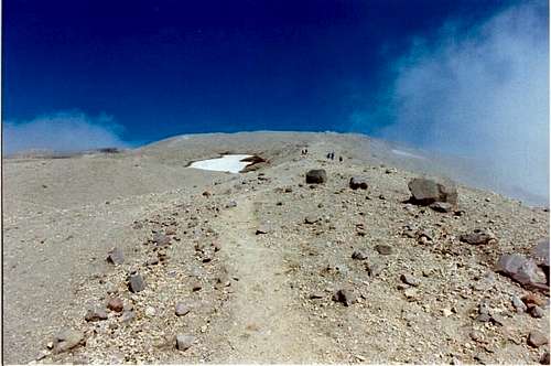 Ash trail to summit