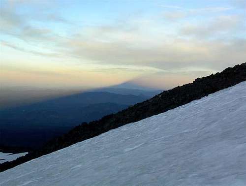 Mt Adams casts its morning...