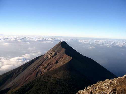 The view of Volcan Fuego in...