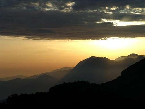 Sunset seen from Lovcen; may...