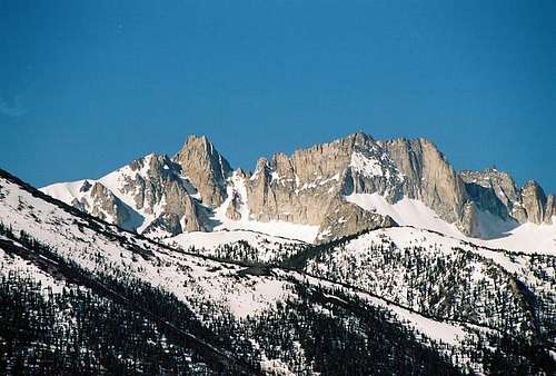 Sawtooth Ridge and the peak...