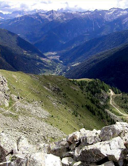 View down to the valley from...