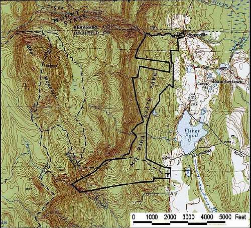 Topo map of Bear Mtn,...