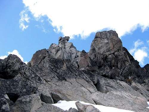 Looking up at the East Ridge...