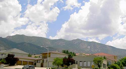 A view of the Sandia Crest...