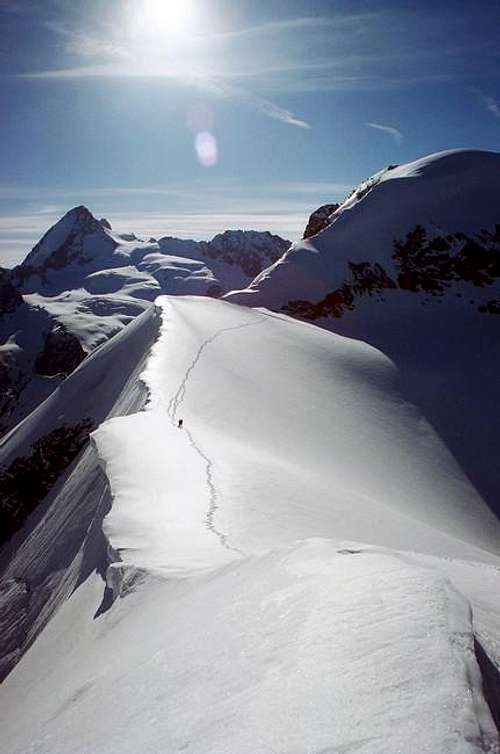 The ridge to Mont Braulè as...