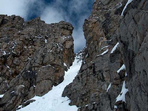 The final couloir up Peak 4,...