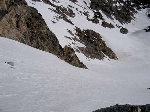 Look down the couloir from...
