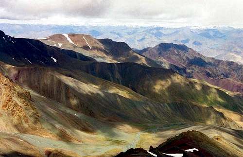 The dry and rocky landscape...