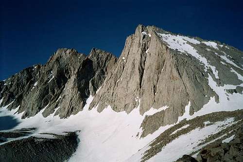 The north face of Mt. Tyndall...