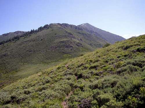 West ridge of Lewiston Peak...
