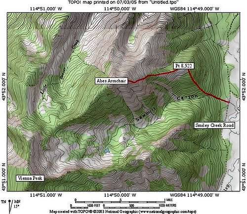The Sawmill Canyon Route,...