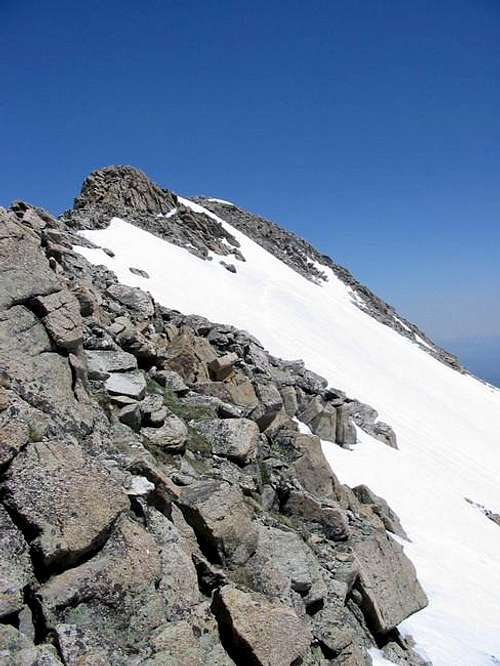 Mount Massive's summit ridge...