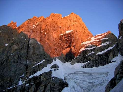 Sunrise on the north face of...