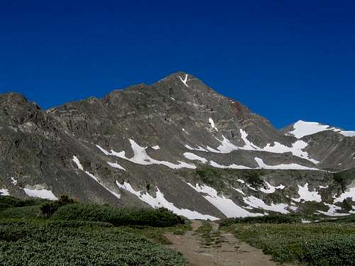 Father Dyer Peak above the...