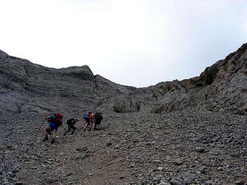 Reaching the col of Cotiella...