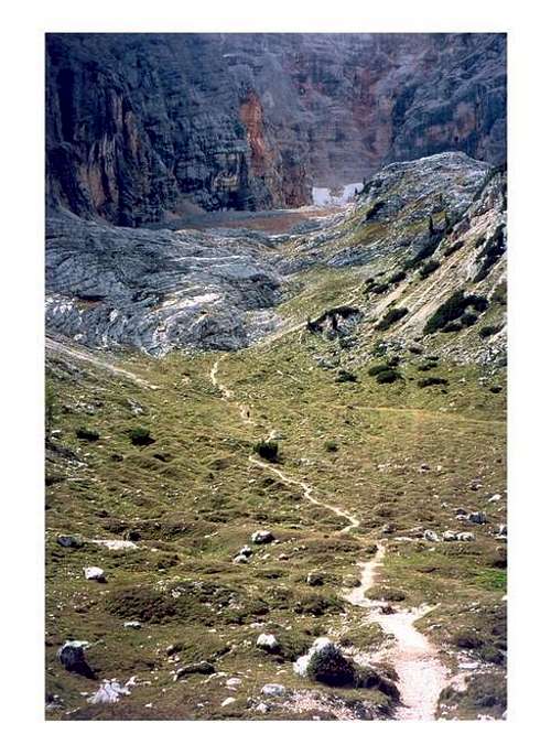 A path at the bottom of Croda...
